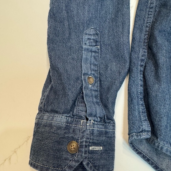 Cape Juby Blue denim Casual Button Down Shirt size small - Picture 3 of 4